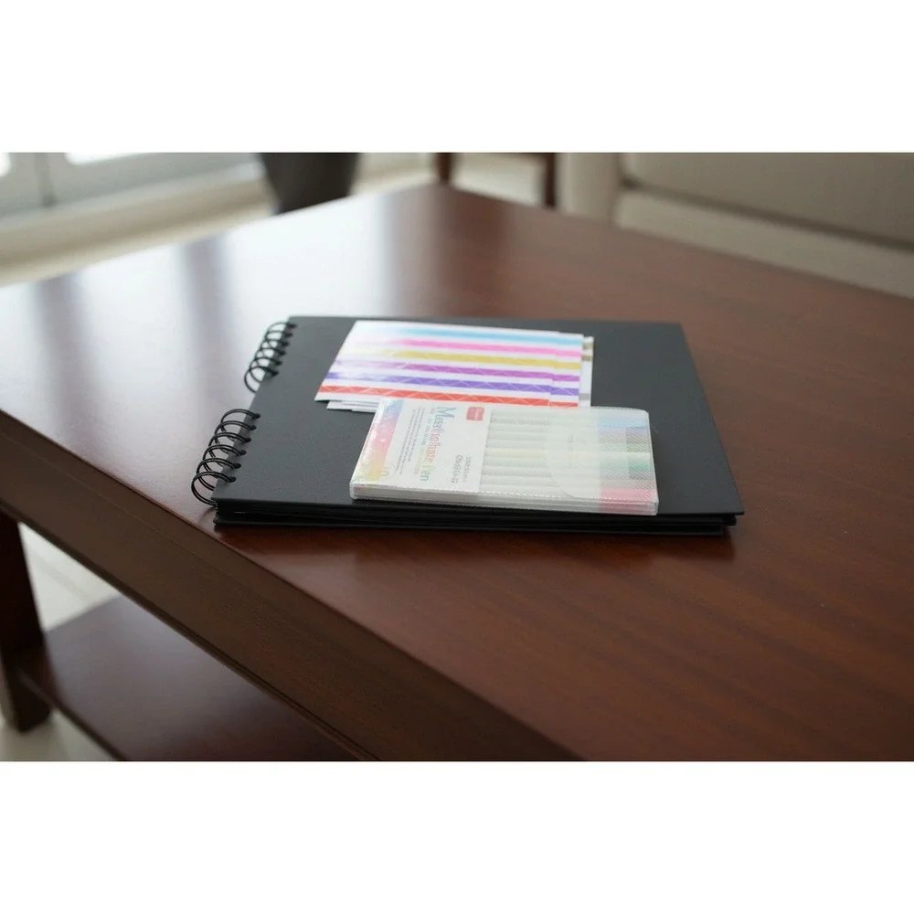 Gotideal Black DIY Scrapbook Album Kit with Metallic Pens and Stickers 80 Pages